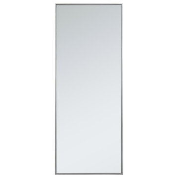 Elegant Monet Metal Frame Rectangle Mirror 24" MR42460S Silver