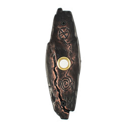 Hawk Hill Hardware - Petroglyph Doorbell, Luxury Decorative Hardware, Bronze - Doorbells And Chimes