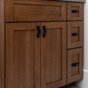 Updated Modern Bathroom Remodel with Custom Cabinetry