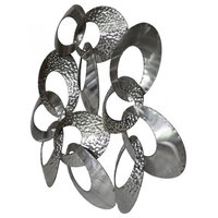 Moe's Home Collection Looped Contemporary Stainless Steel Wall Art in Silver