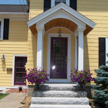 Engraved Woodbury Gray Granite Steps