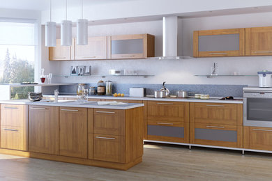Inspiration for a modern kitchen in Manchester.