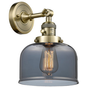Antique Brass Innovations 203SW-AB-G73 1 Light Sconce with a High-Low-Off Switch