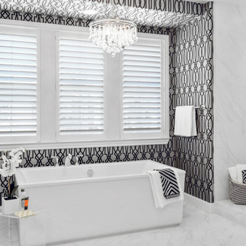 Contemporary Monochromatic Bathroom