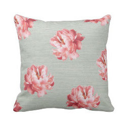 Peionies Throw Pillows - Decorative Pillows
