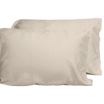 Premium 100% Organic Bamboo Fiber 2-Piece Pillowcase Set, Linen, King Pillowcases