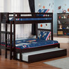 Cascade Bunk Bed Twin Over Full / Trundle / Espresso