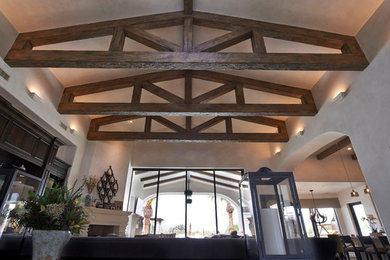 Transitional family room photo in Phoenix