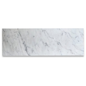 6x18 Carrara White Marble Wall and Floor Tile Honed Venato Bianco, 99 sq.ft.
