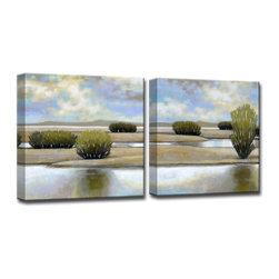 Ready2HangArt��_��__��_��__ - Ready2Hangart 'Desert Pools I/Ii' By Norman Wyatt Jr. Canvas Art, 24"x24" - Prints And Posters