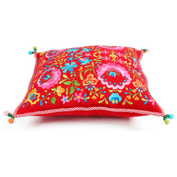 Pillow Cvr Folklore Embroidery