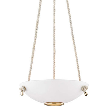 Hudson Valley Lighting MDS450 Plaster No.2 3 Light 18"W Pendant - Aged Brass /