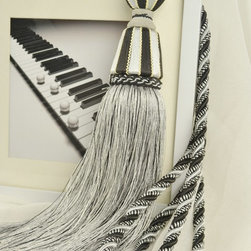 9 Colors QYM32 Polyester Curtain Tassel Tie Backs in Gray Color - Window Treatment Accessories