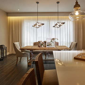 Transitional / Rustic Dining & Kitchen Island