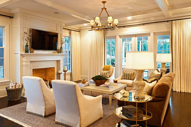 Inspiration for a timeless living room remodel in Charlotte