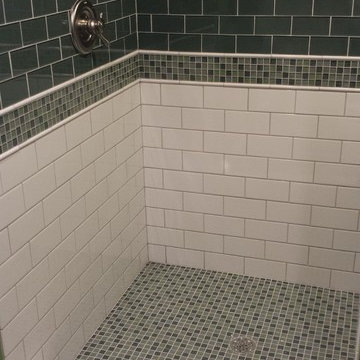 Ann Arbor Glass Subway Tile Basement Bath