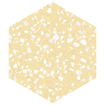 Venice Hex Yellow Porcelain Floor and Wall Tile Sample
