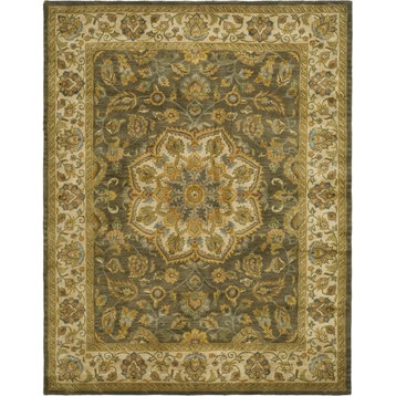Safavieh Heritage Collection HG954 Rug, Green/Taupe, 9'6" X 13'6"