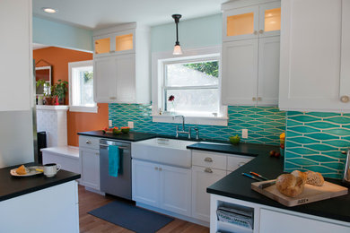 Inspiration for a craftsman kitchen remodel in Portland