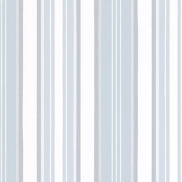 Textured Vertical Stripe Wallpaper, Silver/Blue/White, Bolt