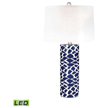 Scale Sketch LED Table Lamp, Blue And White