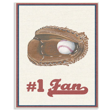 Number 1 Baseball Fan, 12.5"x18.5", Wall Plaque Art