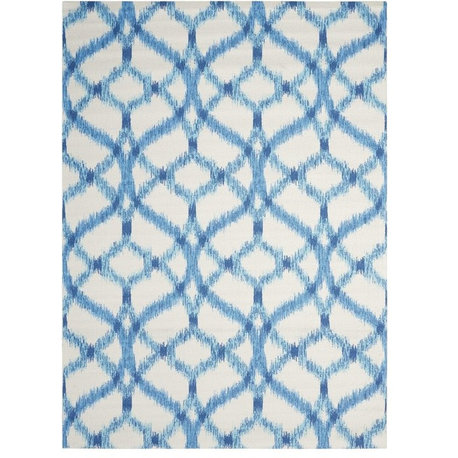 Waverly Sun, Shade "Izmir Ikat" Aegean Indoor/Outdoor Area Rug by Nourison