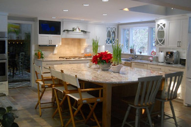 Elegant kitchen photo in Boston