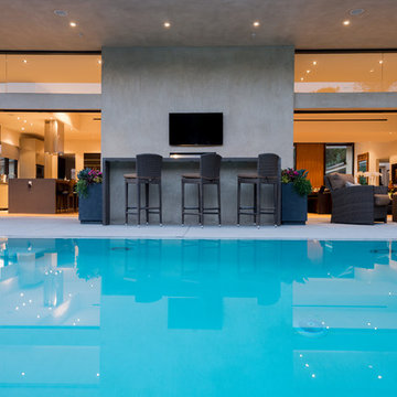 Wallace Ridge Beverly Hills modern indoor outdoor home with pool & terrace loung