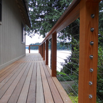 Ipe' deck and cedar cable railing system