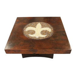 40" Square Oriflamme Hammered Copper Fire Table - Fire Pits