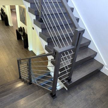 Project #137 | Maple Staircase with Stainless Steel Railing