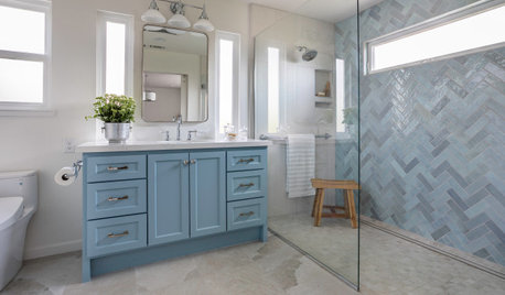 Bathroom of the Week: Accessibility and Blue Style for Retirees