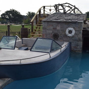 Backyard Boating Gunite Pool with ecoFinish KON