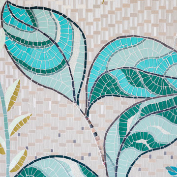 Mosaïque murale pour une salle d'eau