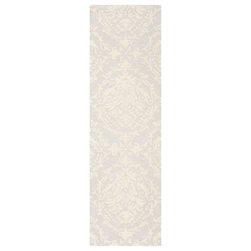 Safavieh Blossom Collection BLM107 Rug, Light Gray/Ivory, 2'3"x8'