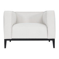 California Armchair- Ivory Fabric - Armchairs And Accent Chairs