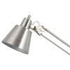 60W Metal Task Lamp With Adjustable Arms And Swivel Head, Set Of 2, Silver