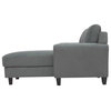 LifeStyle Solutions Hayworth Sectional with Rolled Arms in Gray
