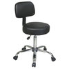Scranton & Co Drafting Chair in Black and Chrome