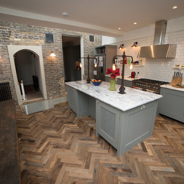 Reclaimed 300 year old Herringbone Flooring