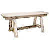 Montana Collection Plank Style Bench, Clear Lacquer Finish, 45"