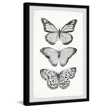"Butterfly Trio II" Framed Painting Print, 8"x12"