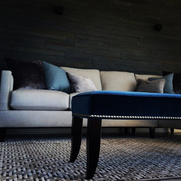 Marina-View Living Room Renovation with Bluestone Rock Wall