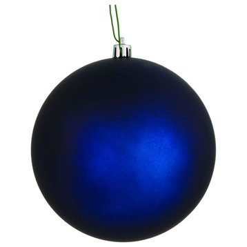 Vickerman 6" Midnight Blue Matte Ball Ornament, 4 per Bag