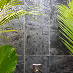 Island Stone SIlver Quartzitic Slate Bath with Plank Interlock - Tile
