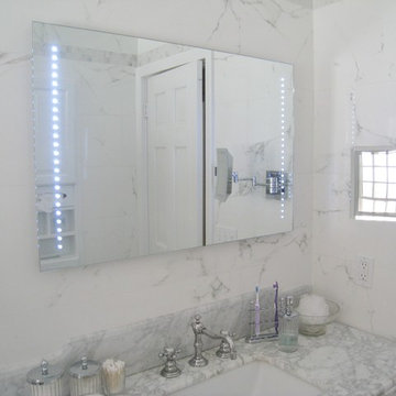 White marble bathroom, Vernon, CT