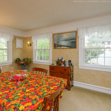 New White Windows in Festive Dining Room - Renewal by Andersen Long Island