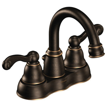 Moen Traditional 2-Handle High Arc Bathroom Faucet, Mediterranean Bronze