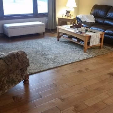 Kitchen, dining room and living room-Hardwood